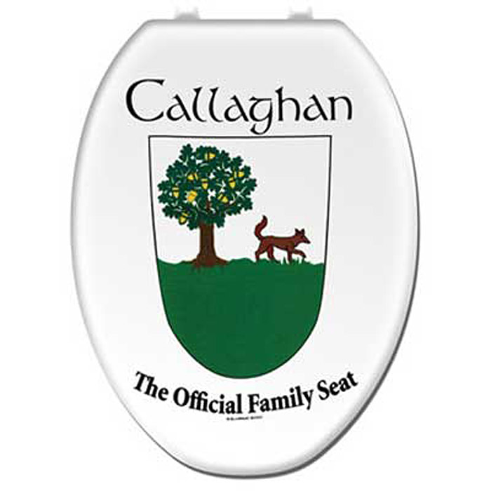 Product image for Personalized 'Family Seat' Irish Coat of Arms Toilet Seat Cover