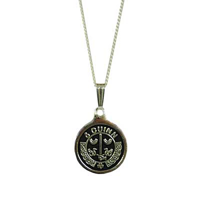Product image for Irish Necklace - Personalized Irish Coat of Arms Silver Pendant