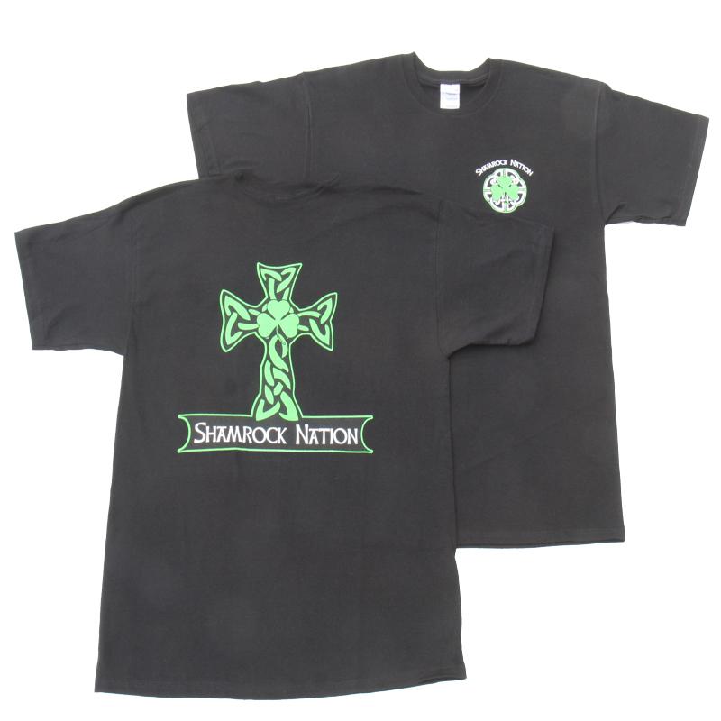 Product image for Irish T-Shirt - Celtic Cross Short Sleeve Black T-Shirt