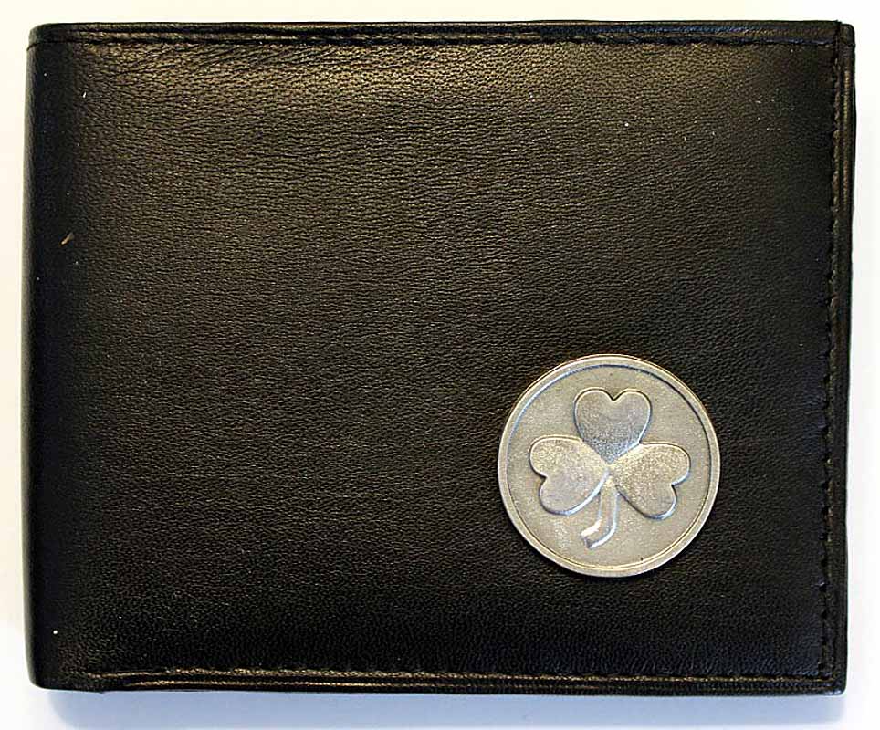 Product image for Irish Wallet - Shamrock Leather Wallet