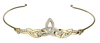 Product image for Celtic Jewelry - 18k Gold Plated with Crystals Trinity Knot Tiara