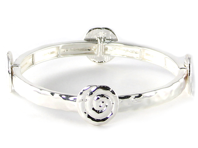 Product image for Irish Bracelet - Silver Tone Spiral Stretch Bracelet