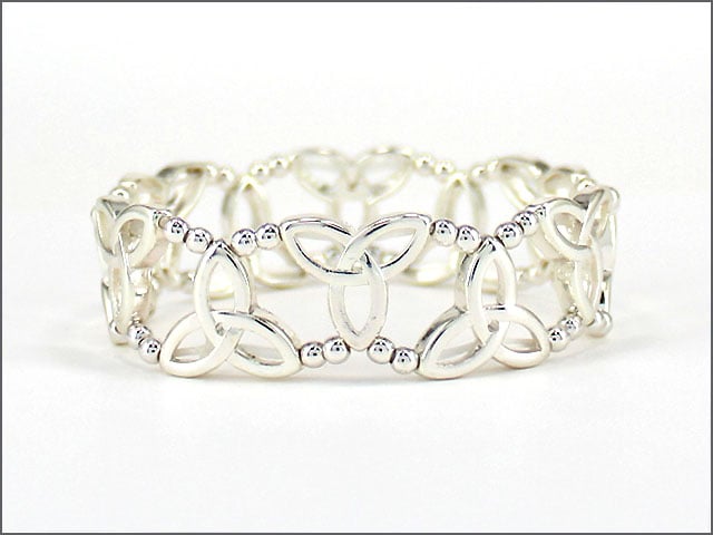 Product image for Trinity Knot Jewelry - Silvertone Trinity Knot Stretch Bracelet