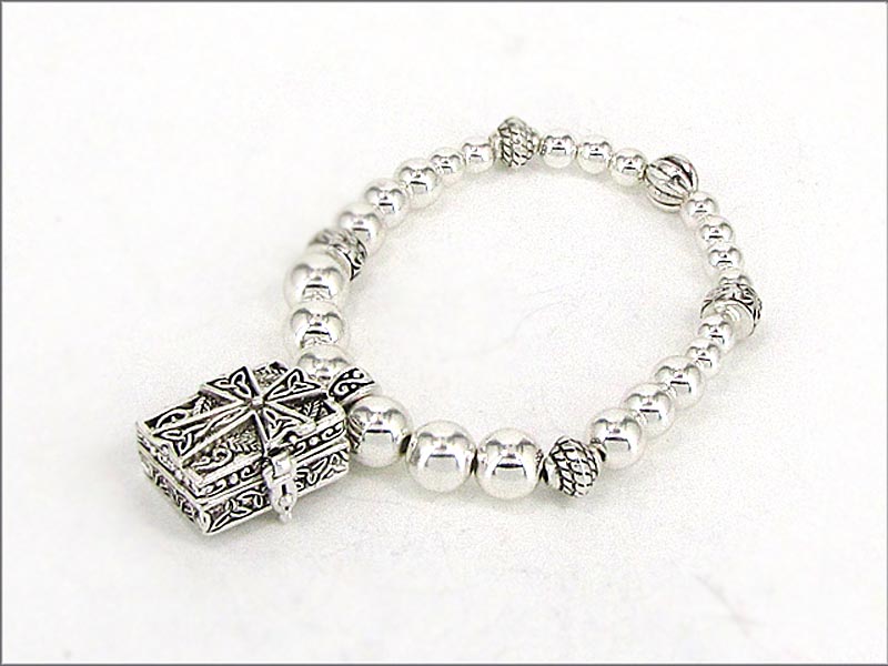 Product image for Celtic Bracelet - Celtic Cross Prayer Box Bracelet