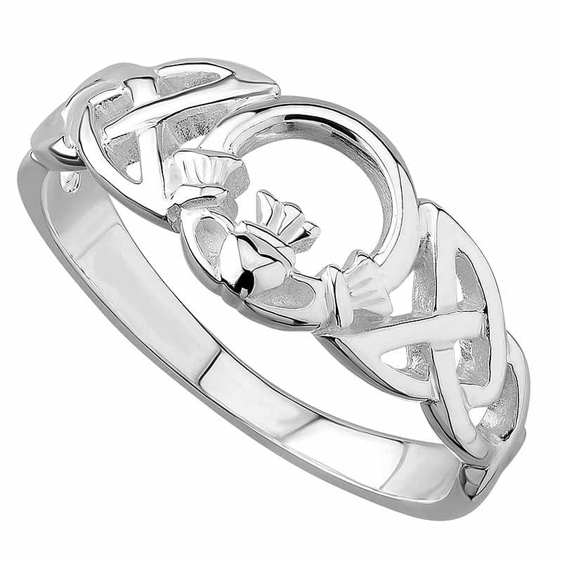 Product image for Claddagh Ring - Ladies Sterling Silver Celtic Claddagh