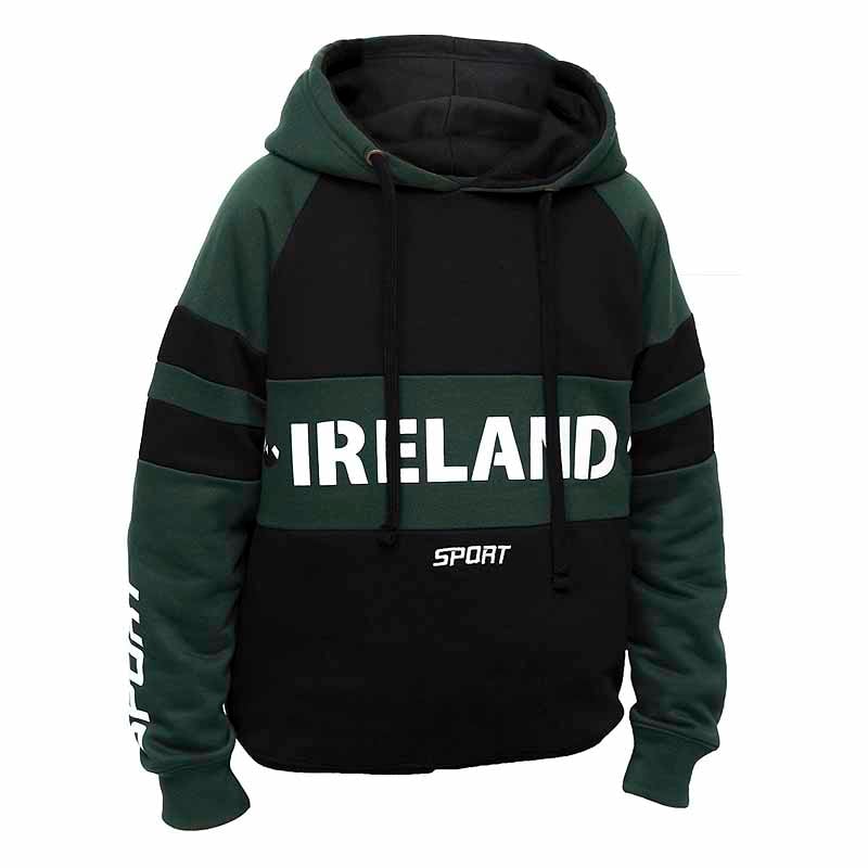 Product image for SALE | Irish Sweatshirt | Green & Black Ireland Sport Kids Hooded Sweatshirt