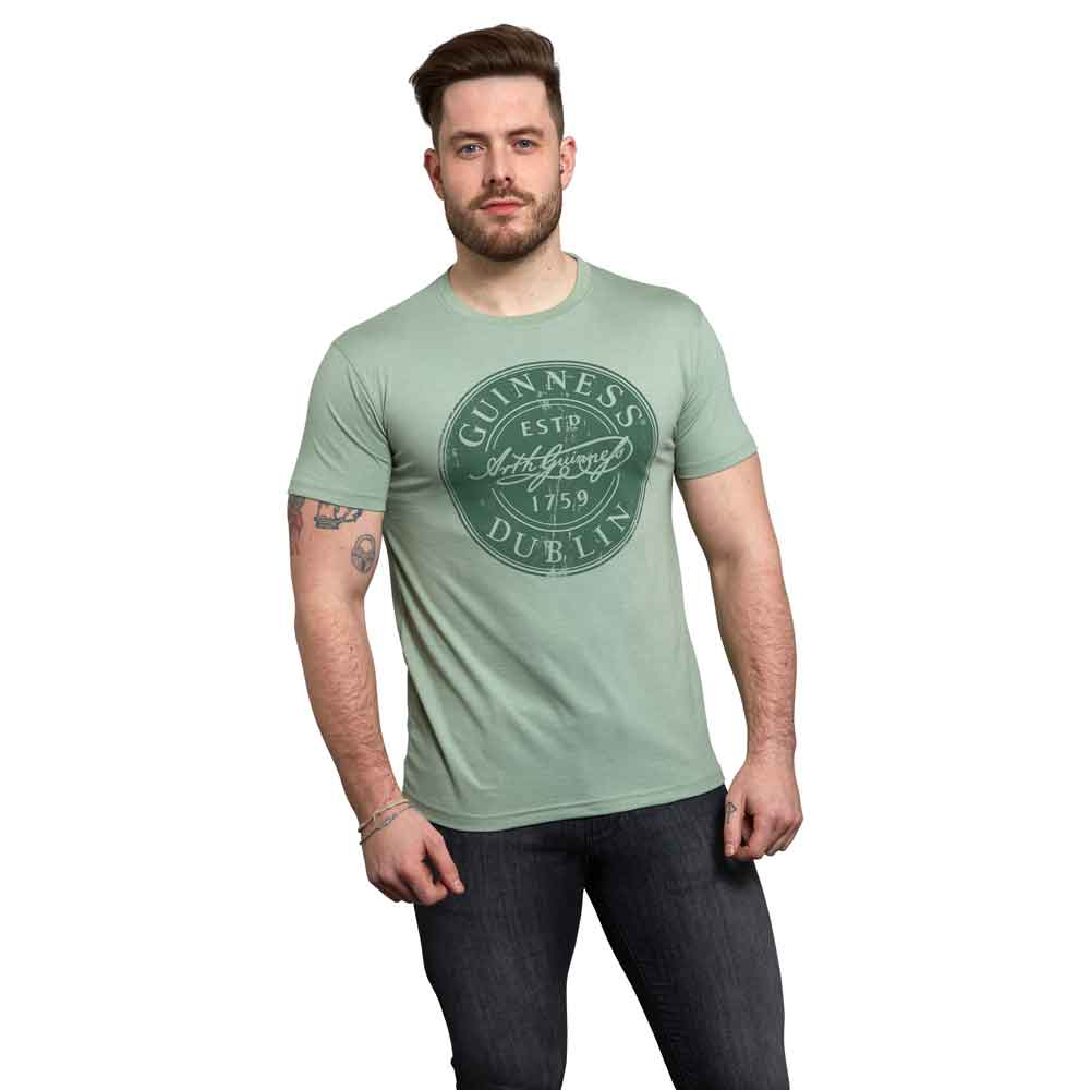 Product image for SALE | Irish T-shirts | Guinness Bottle Cap T-shirt Green