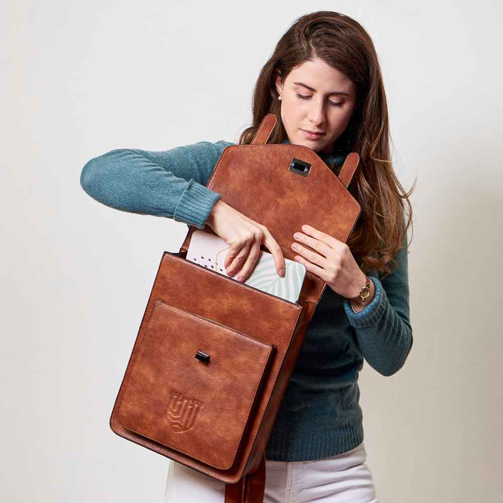 Product image for Celtic Tweed Bag | Blackwatch Tartan Harris Tweed® Laptop Backpack