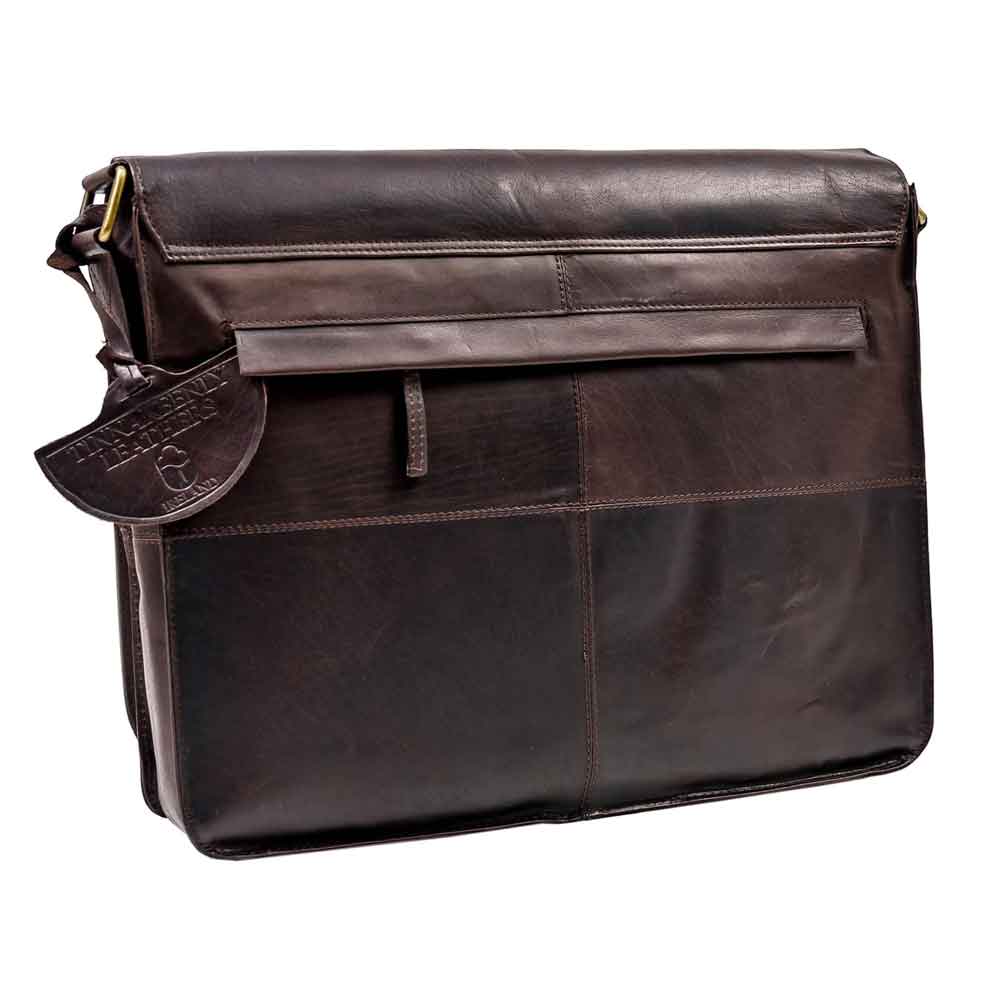 Product image for Irish Bag | Men's Brown  Leather Laptop Satchel