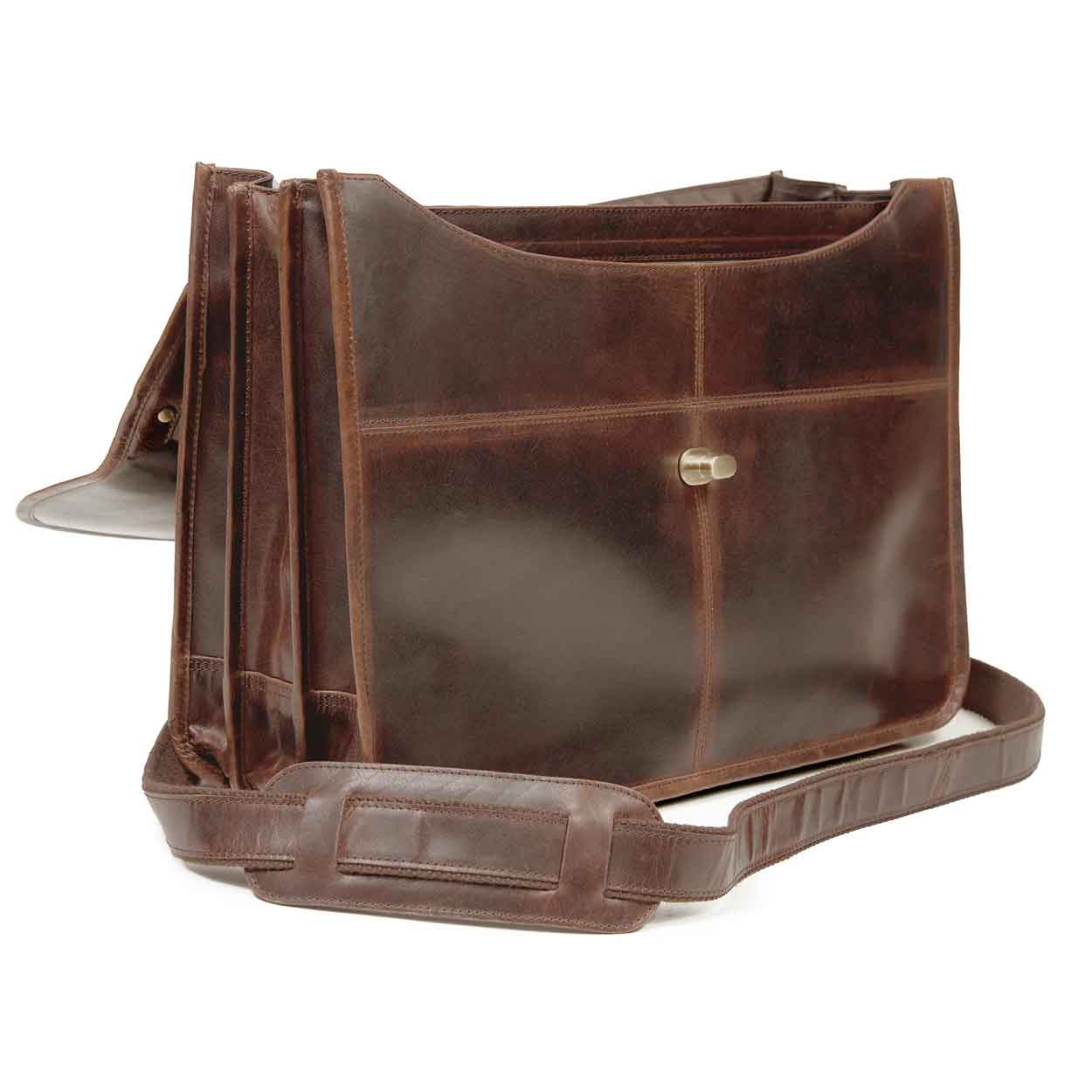 Product image for Irish Bag | Men's Brown Leather Luxury Briefcase