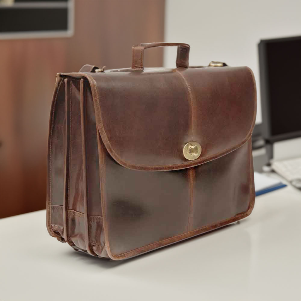 Product image for Irish Bag | Men's Brown Leather Luxury Briefcase