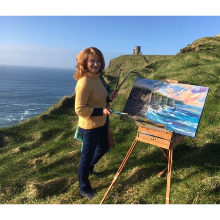 Product image for Irish Art | Cliffs of Moher at Sunset Print by Doreen Drennan