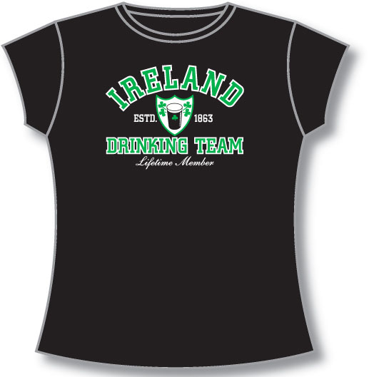 Product image for Irish T-Shirt - Ladies Ireland Drinking Team