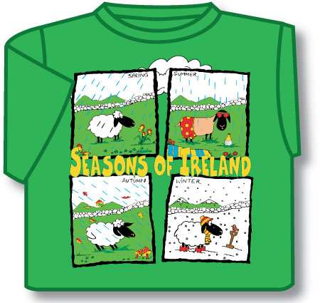 Product image for Kids Seasons of Ireland Irish T-Shirt
