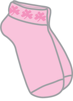 Product image for Ladies Shamrock Ankle Socks - Pink