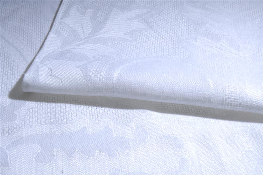 Product image for Irish Linen Tablecloth - Irish Rose Hibernia Collection White Tablecloth 55 inch x 71 inch