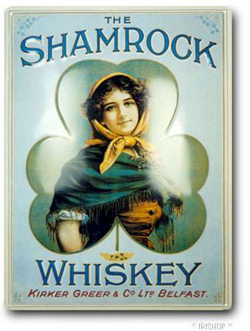 Product image for Shamrock Whiskey Medium Pub Sign