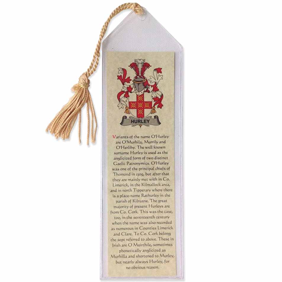 Product image for Irish Coat of Arms Family Crest Bookmark