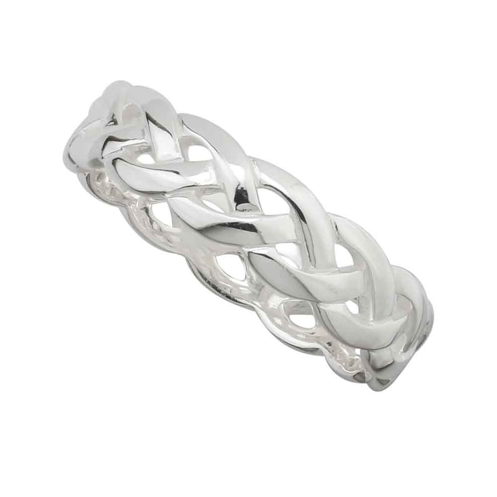 Product image for Celtic Ring - Ladies Sterling Silver Celtic Knot Band