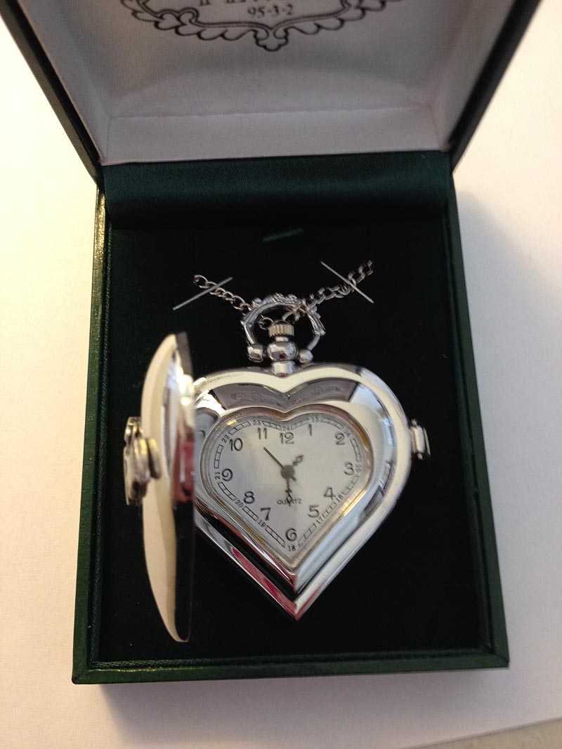 Product image for Irish Watch - Ladies Claddagh Heart Shaped Watch by Mullingar Pewter