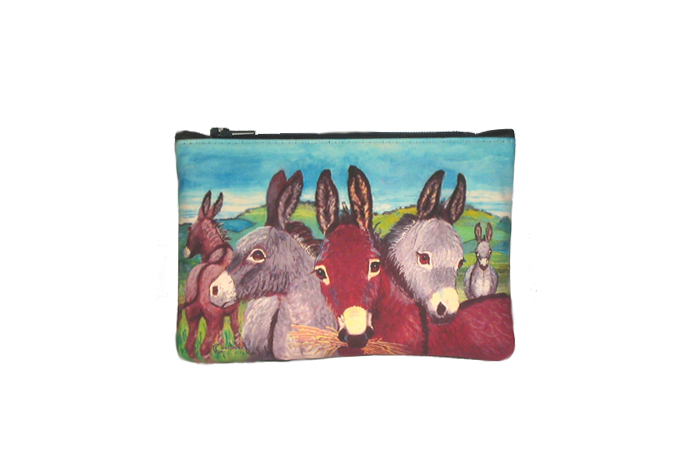 Product image for Leather Top Zip Purse - Donkeys