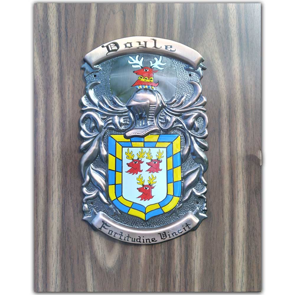 Product image for Personalized Single Irish Coat of Arms Castle Shield Plaque