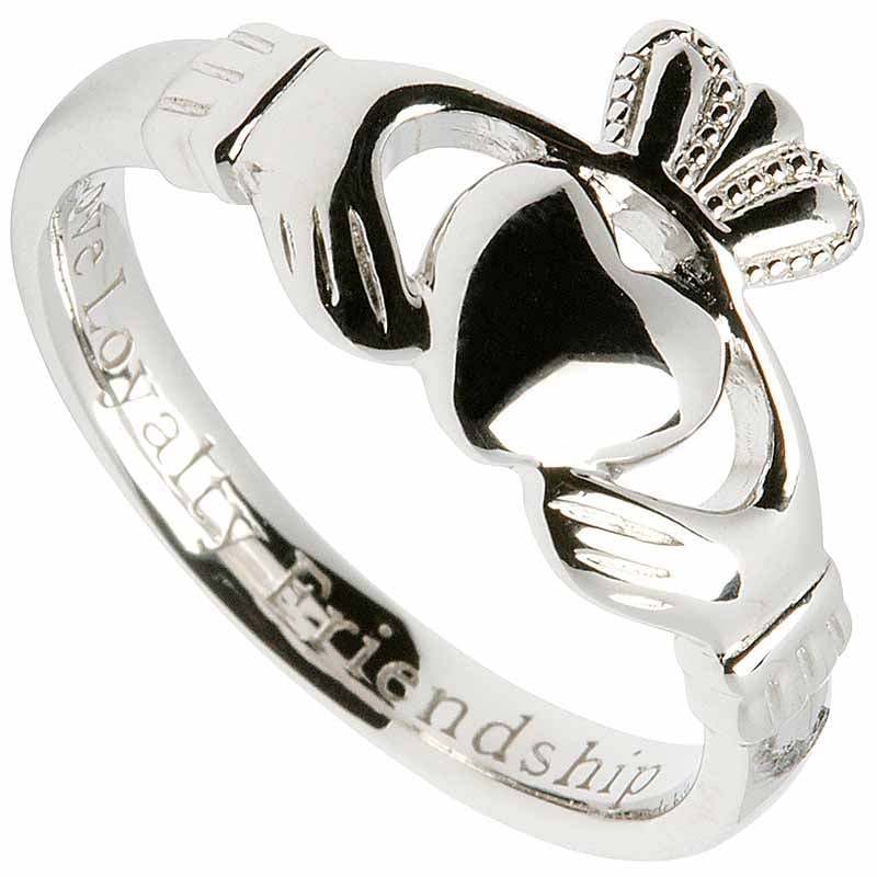 Product image for Claddagh Ring - Ladies Sterling Silver 'Love, Loyalty, Friendship' Claddagh Comfort