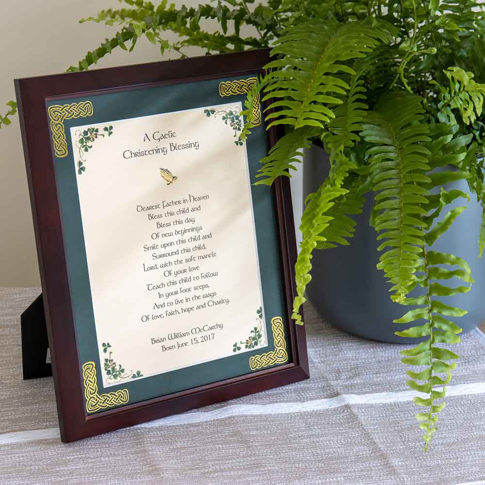 Product image for Personalized A Gaelic Christening Framed Print