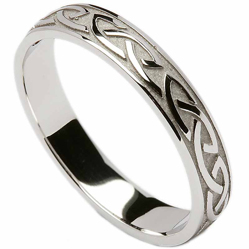 Product image for Irish Wedding Ring - Celtic Knotwork Ladies Wedding Band