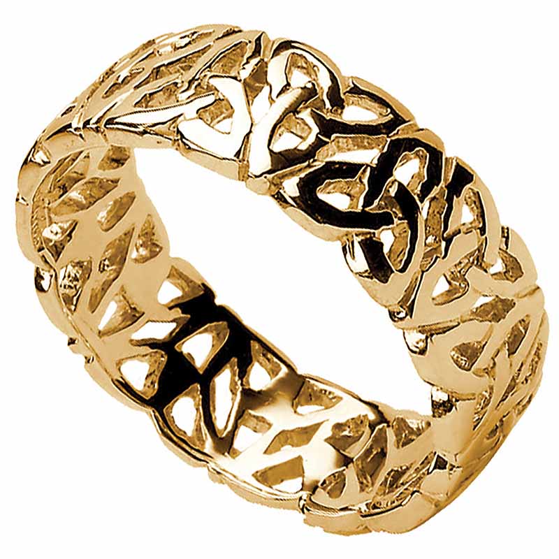 Product image for Trinity Knot Ring - Men's Trinity Knot Filigree Irish Wedding Ring
