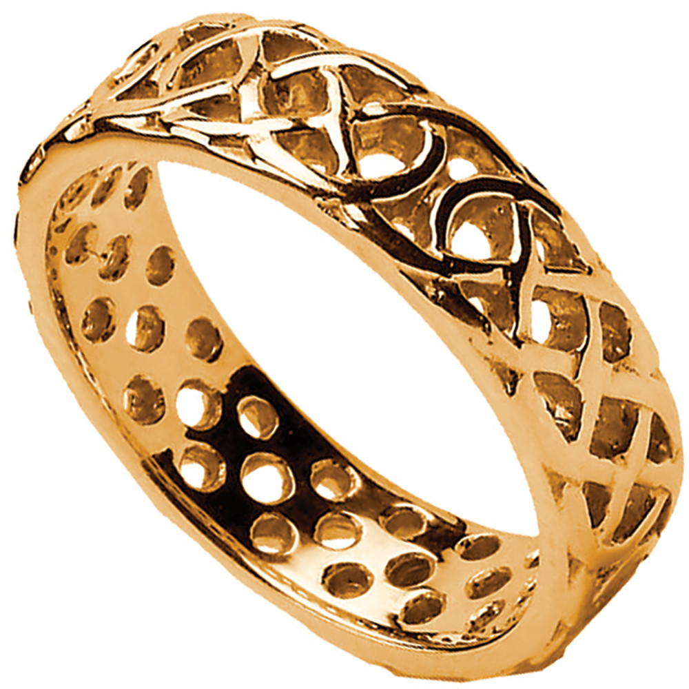 Product image for Celtic Ring - Ladies Pierced Celtic Wedding Ring