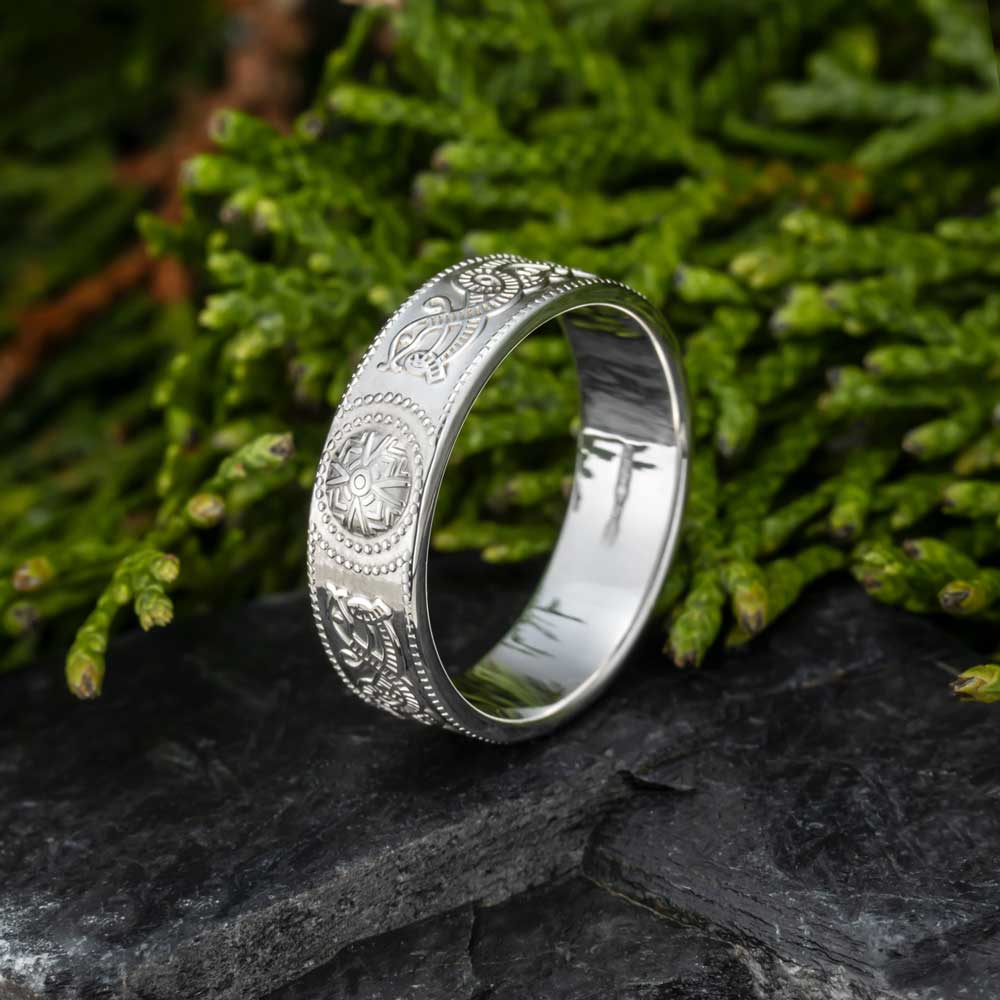 Product image for Celtic Ring - Men's Celtic Warrior Shield Wedding Ring