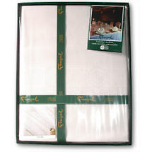 Alternate image for Irish Linen Damask Oval Shamrock Tablecloth