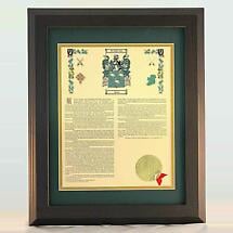 Personalized 11 x 14 History with Coat of Arms Matted & Framed Print Product Image