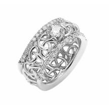 Alternate image for Celtic Wedding Ring - Ladies White Gold Celtic Trinity Love Knot 0.80 ct. Diamond Wedding Ring