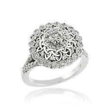 Celtic Ring - 14k White Gold Celtic 1 ct. Diamond Engagement Ring Product Image