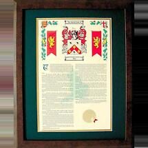 Personalized 16 x 20 inch History with Coat of Arms Matted & Framed Print Product Image