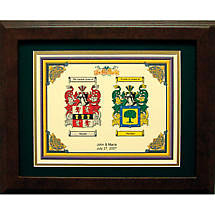 Personalized 11 x 14 Coat of Arms Anniversary Matted & Framed Print Product Image