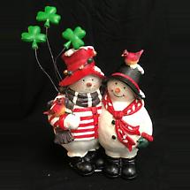 Irish Christmas - Irish Snowman Couple Figurine Product Image