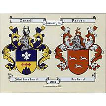 Personalized Irish Double Coat of Arms - Unframed Product Image