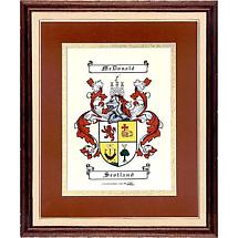 Personalized Irish Coat of Arms Scroll - Framed Product Image