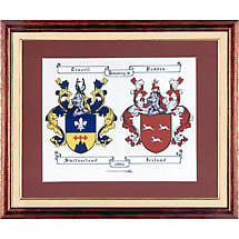 Personalized Irish Double Coat of Arms - Framed Product Image