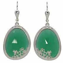 Shamrock Earrings - Green Onyx Product Image