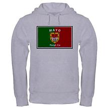 Irish Sweatshirt - Irish County Hooded Sweatshirt Full Chest - Grey Product Image