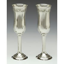 Irish Wedding Gift - Celtic Champagne Flutes Pewter (Pair) Product Image