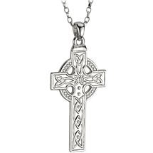 Alternate image for Celtic Pendant - Men's Sterling Silver Heavy Celtic Cross Pendant with Chain