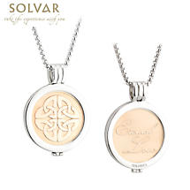 Alternate image for Irish Coin Pendant - Celtic Knot Coin Gold Plated Pendant