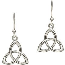 Alternate image for Trinity Knot Earrings - Sterling Silver Celtic Trinity Knot Earrings