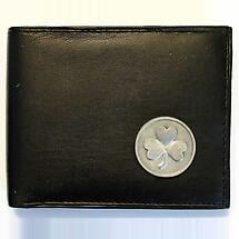 Alternate image for Irish Wallet - Shamrock Leather Wallet
