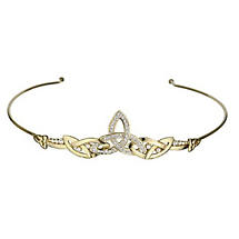 Alternate image for Celtic Jewelry - 18k Gold Plated with Crystals Trinity Knot Tiara
